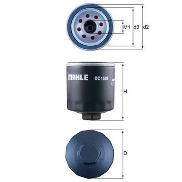 Масляный фильтр Mahle OC 1539 MHL-OC 1539 photo 2