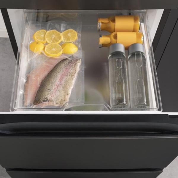 Frigider Hisense RM469N4AFD1 cu congelator jos 368 l / 200 cm / Black photo 12