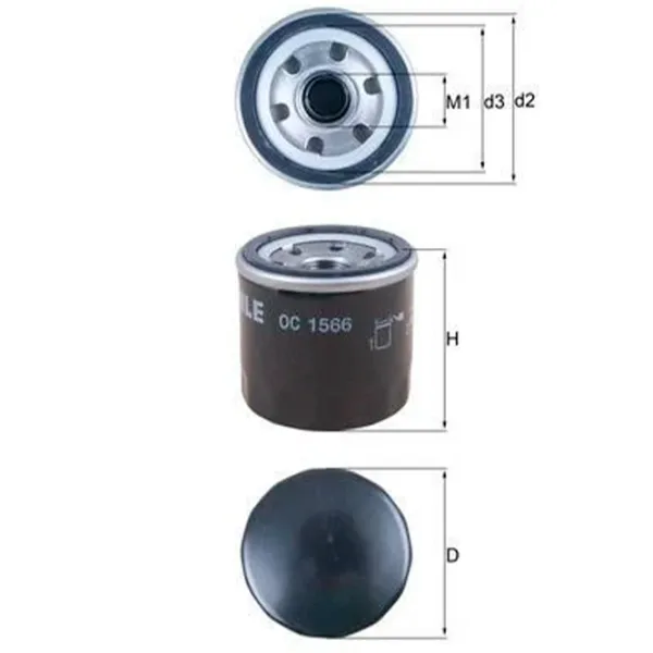Масляный фильтр Mahle OC 1566 MHL-OC 1566 photo 2 Масляный фильтр Mahle OC 1566 MHL-OC 1566 photo 2