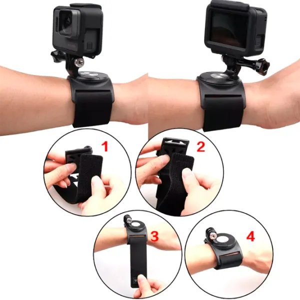 Fixator GoPro Hand + Wrist Strap Black photo 4
