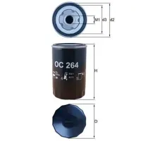 Filtru de ulei Mahle OC 264 MHL-OC 264 photo 2