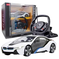 Mașină Rastar BMW i8 49600-8 8 km/h / 2.4 GHz / Gray White photo 4
