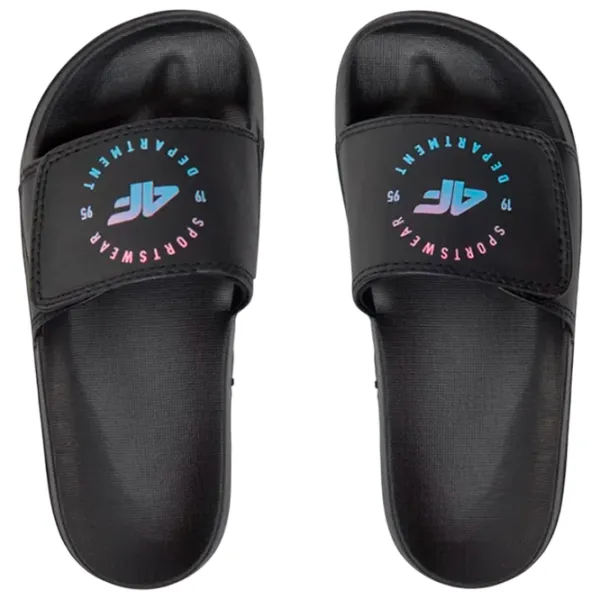 Șlapi pentru copii 4F F042A Black Pink photo 1