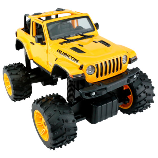 Mașină Rastar JEEP Wrangler JL with Big foot design 79410 8 km/h / 2.4 GHz / Black Yellow photo 1