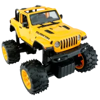 Mașină Rastar JEEP Wrangler JL with Big foot design 79410 8 km/h / 2.4 GHz / Black Yellow