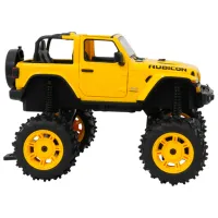 Mașină Rastar JEEP Wrangler JL with Big foot design 79410 8 km/h / 2.4 GHz / Black Yellow photo 4