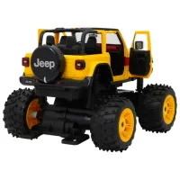 Mașină Rastar JEEP Wrangler JL with Big foot design 79410 8 km/h / 2.4 GHz / Black Yellow photo 6