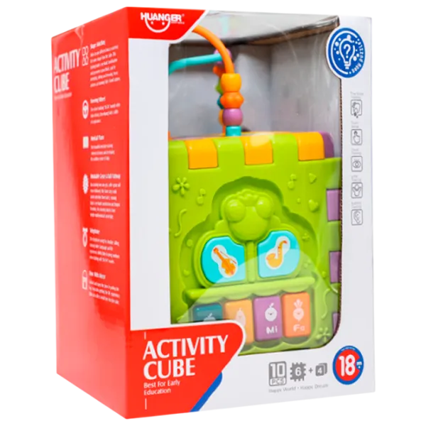 Jucărie interactivă Huanger Activity cube HE0527 2+ / Multicolor Green photo 1