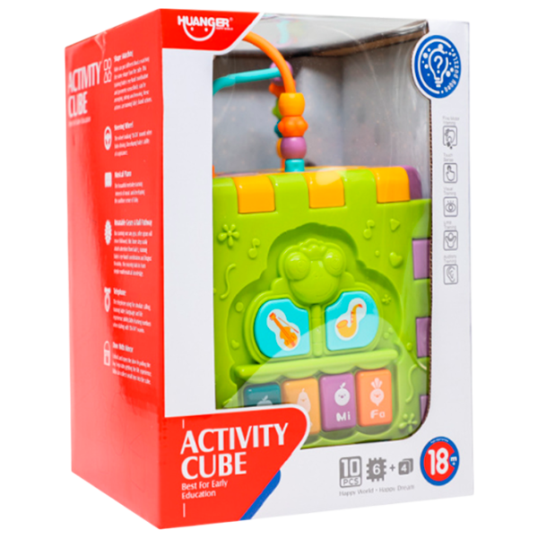 Jucărie interactivă Huanger Activity cube HE0527 2+ / Multicolor Green photo 1