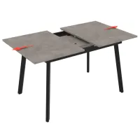 Masă de bucătărie extensibilă Magnus Lini MDF/ Retro Stone photo 2
