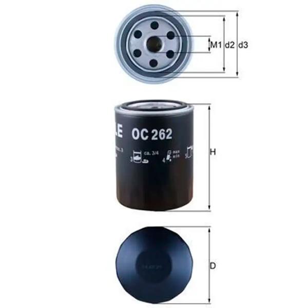 Масляный фильтр Mahle OC 262 MHL-OC 262 photo 2