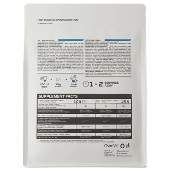 Proteină OstroVit 100% Whey Isolate 300 g (5903933917481) praf / Ciocolată photo 3