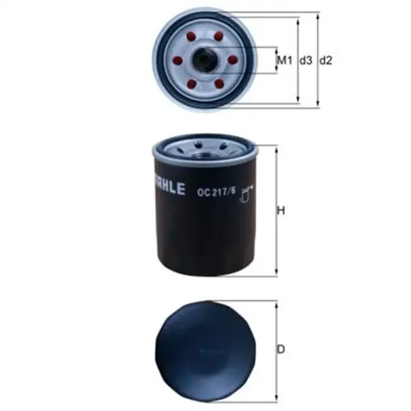 Масляный фильтр Mahle OC 217/6 MHL-OC 217/6 photo 2 Масляный фильтр Mahle OC 217/6 MHL-OC 217/6 photo 2