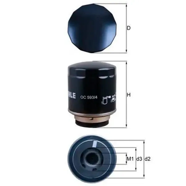 Масляный фильтр Mahle OC 593/4 MHL-OC 593/4 photo 3