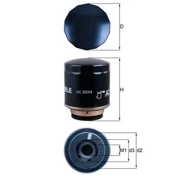 Масляный фильтр Mahle OC 593/4 MHL-OC 593/4 photo 3