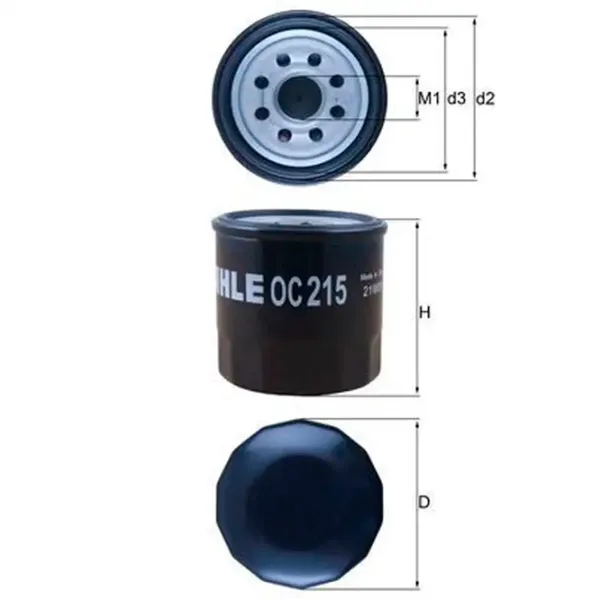 Масляный фильтр Mahle OC 215 MHL-OC 215 photo 3 Масляный фильтр Mahle OC 215 MHL-OC 215 photo 3