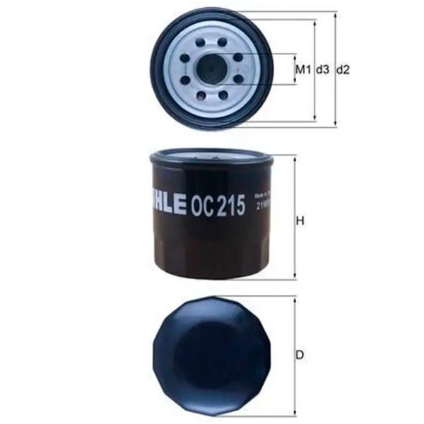 Масляный фильтр Mahle OC 215 MHL-OC 215 photo 3 Масляный фильтр Mahle OC 215 MHL-OC 215 photo 3