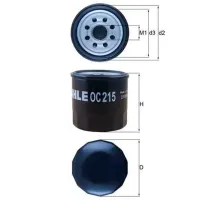 Filtru de ulei Mahle OC 215 MHL-OC 215 photo 3