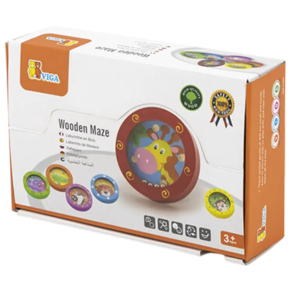 Настольная игра VIGA Wooden Maze 3+/ Логическая игра photo 1 Настольная игра VIGA Wooden Maze 3+/ Логическая игра photo 1