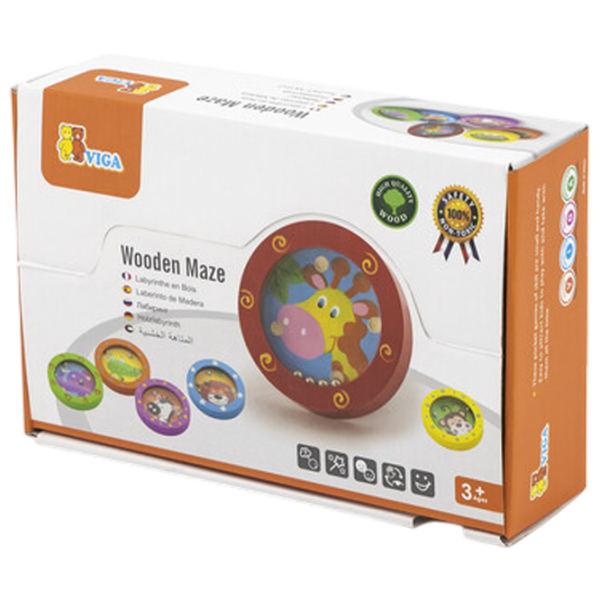 Настольная игра VIGA Wooden Maze 3+/ Логическая игра photo 1 Настольная игра VIGA Wooden Maze 3+/ Логическая игра photo 1