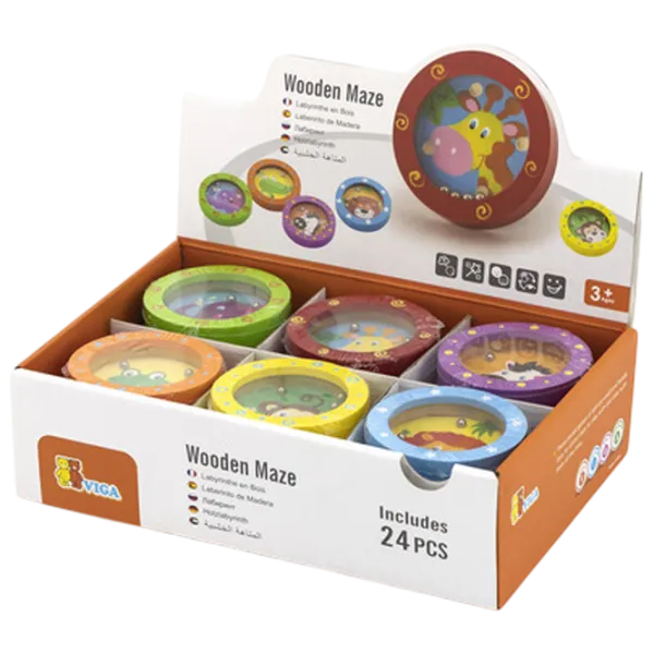 Настольная игра VIGA Wooden Maze 3+/ Логическая игра photo 3 Настольная игра VIGA Wooden Maze 3+/ Логическая игра photo 3