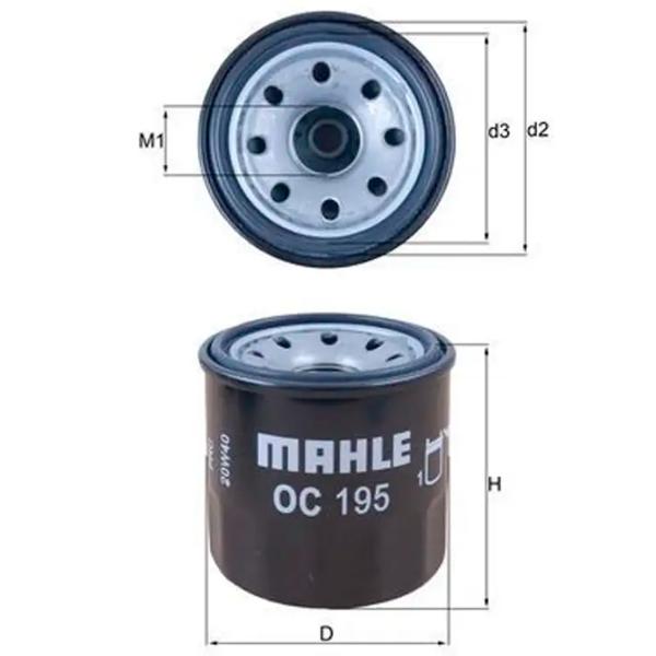Масляный фильтр Mahle OC 195 MHL-OC 195 photo 3 Масляный фильтр Mahle OC 195 MHL-OC 195 photo 3