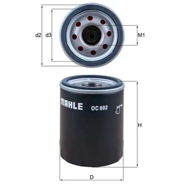 Масляный фильтр Mahle OC 602 MHL-OC 602 photo 3