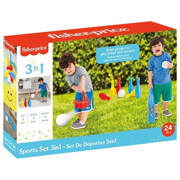 Настольная игра Fisher Price 3в1 3+/ Боулинг photo 1