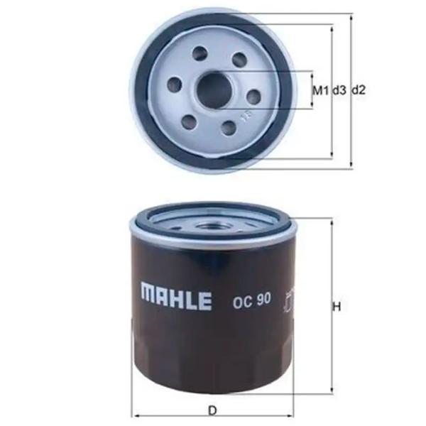 Filtru de ulei Mahle OC 90OF MHL-OC 90OF photo 3