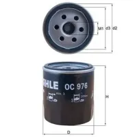 Масляный фильтр Mahle OC 976 MHL-OC 976 photo 3