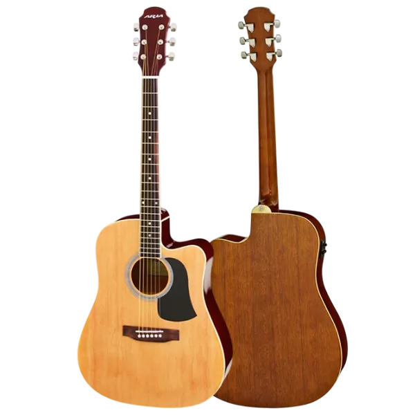 Chitară electro-acustică Aria AWN-15CE N 4/4, Dreadnought, Natural photo 3