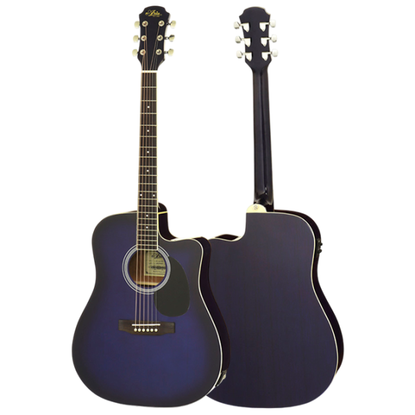 Chitară electro-acustică Aria AWN-15CE BLS 4/4, Dreadnought, Blue photo 2