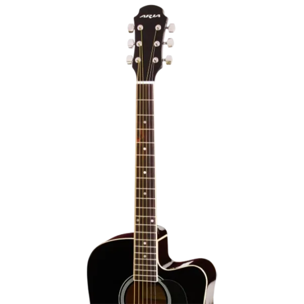 Chitară electro-acustică Aria AWN-15CE BK 4/4, Dreadnought, Black photo 4
