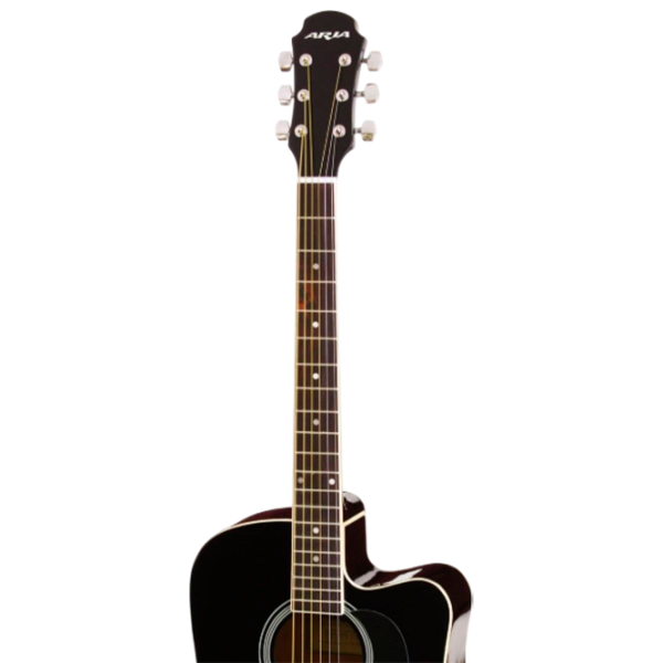 Chitară electro-acustică Aria AWN-15CE BK 4/4, Dreadnought, Black photo 4