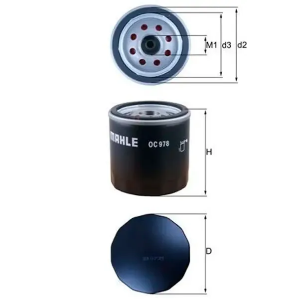 Масляный фильтр Mahle OC 978 MHL-OC 978 photo 2 Масляный фильтр Mahle OC 978 MHL-OC 978 photo 2