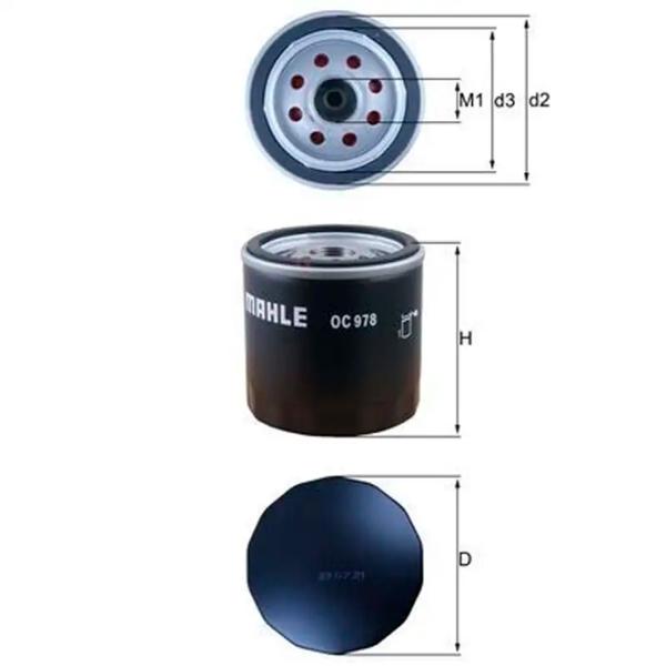 Масляный фильтр Mahle OC 978 MHL-OC 978 photo 2 Масляный фильтр Mahle OC 978 MHL-OC 978 photo 2