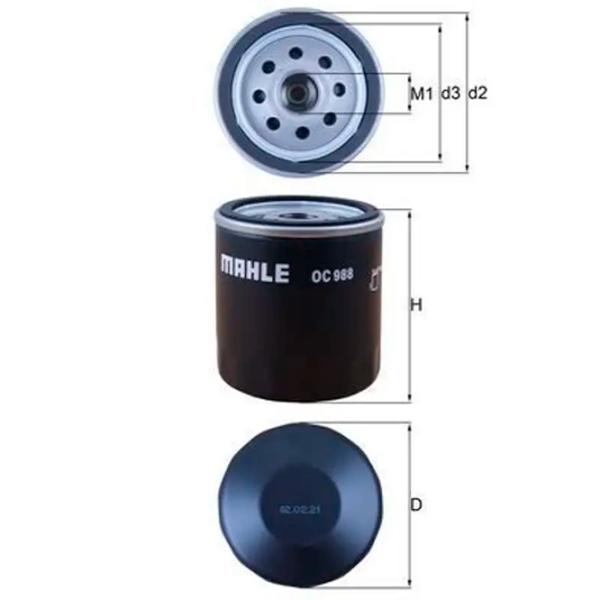 Масляный фильтр Mahle OC 988 MHL-OC 988 photo 2 Масляный фильтр Mahle OC 988 MHL-OC 988 photo 2