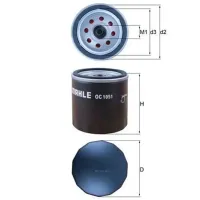 Filtru de ulei Mahle OC 1051 OC 1051 photo 2