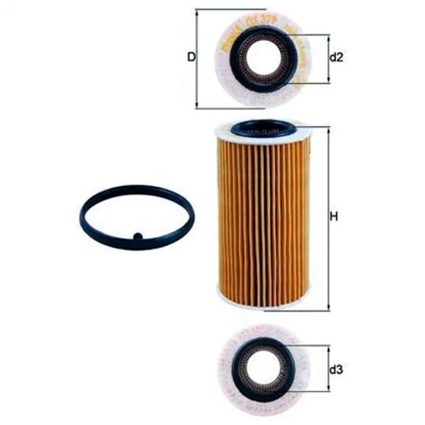 Масляный фильтр Mahle OX 379D MHL-OX 379D photo 3