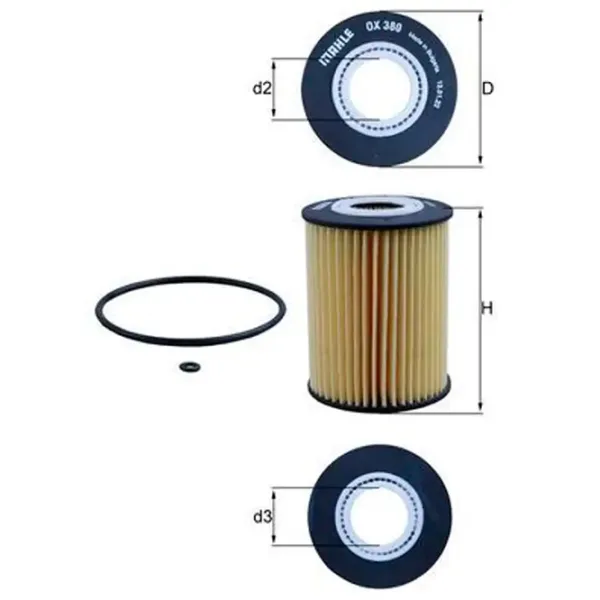 Масляный фильтр Mahle OX 380D MHL-OX 380D photo 3 Масляный фильтр Mahle OX 380D MHL-OX 380D photo 3