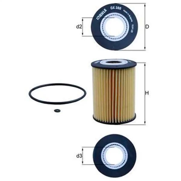 Масляный фильтр Mahle OX 380D MHL-OX 380D photo 3 Масляный фильтр Mahle OX 380D MHL-OX 380D photo 3