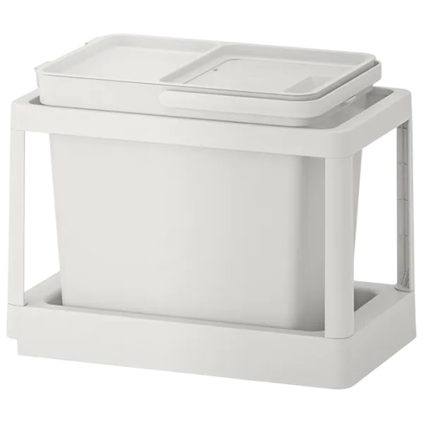 Coș de gunoi Ikea Hallbar 22l / Plastic / Light Gray photo 1