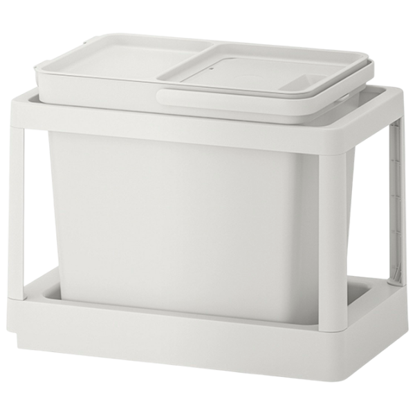 Coș de gunoi Ikea Hallbar 22l / Plastic / Light Gray photo 1