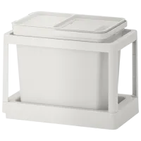 Мусорное ведро Ikea Hallbar 22л / Пластик / Светло Серый