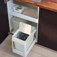 Мусорное ведро Ikea Hallbar 22л / Пластик / Светло Серый photo 2