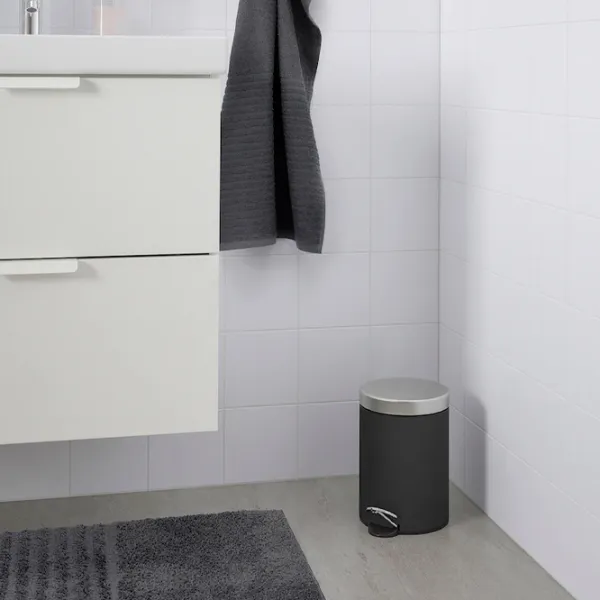 Мусорное ведро Ikea Ekoln 3л / Сталь / Тёмно-серый photo 2