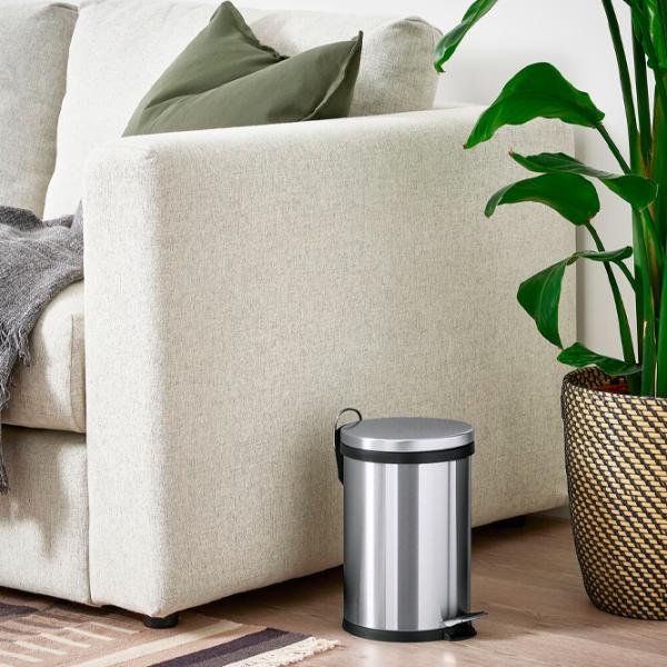 Coș de gunoi Ikea Snorpa 5l / Inox / Silver photo 3 Coș de gunoi Ikea Snorpa 5l / Inox / Silver photo 3