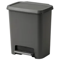 Мусорное ведро Ikea Knockla 25л / Пластик / Тёмно-серый