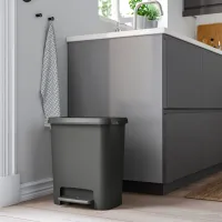 Мусорное ведро Ikea Knockla 25л / Пластик / Тёмно-серый photo 2