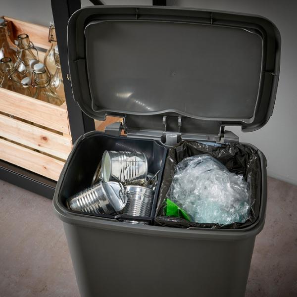 Coș de gunoi Ikea Knockla 25l / Plastic / Dark Gray photo 3
